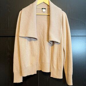 J. Crew Women's Cashmere Wool Shawl Collared Sweater Cardigan Large Long Sleeves